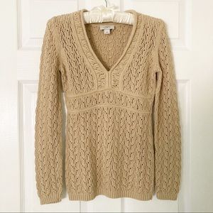 Ann Taylor LOFT Long Sleeve Tan Sweater